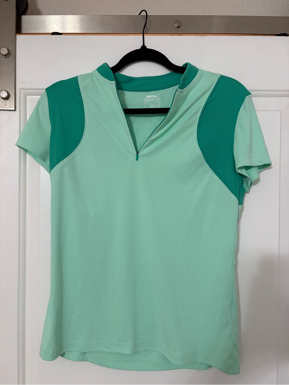 Slazenger Women's Mint and Teal Short-Sleeve Performance Jersey